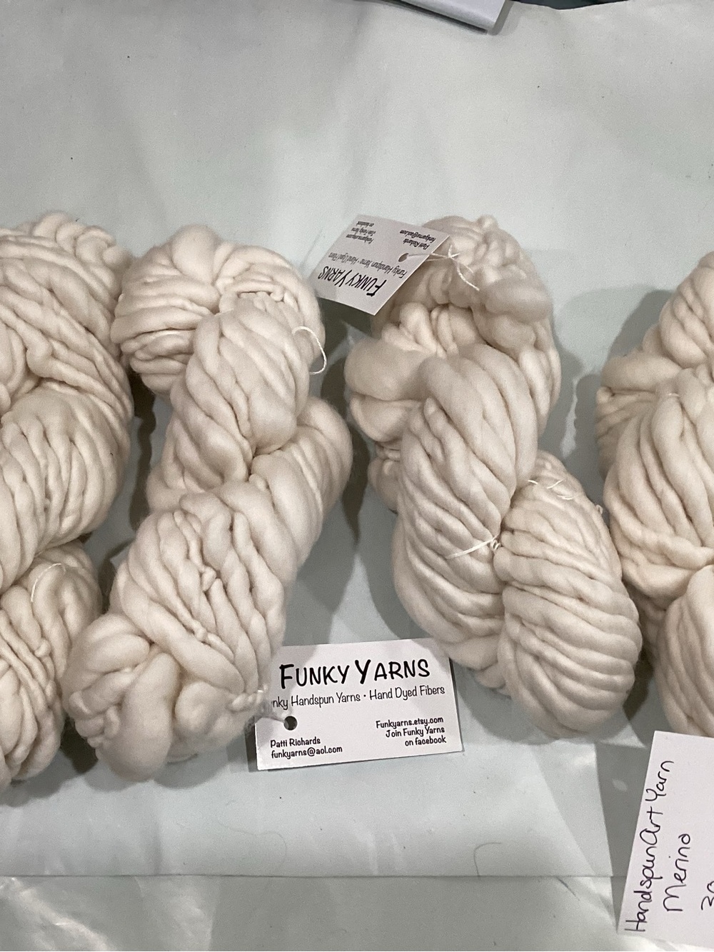 4 hanks of Funky yarns handspun art yarn